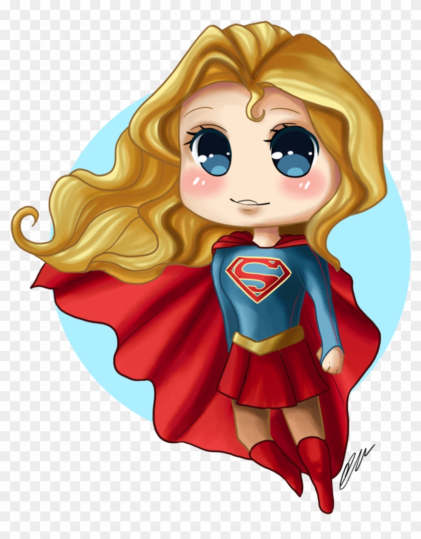 Supergirl Cute Png - Cartoon Supergirl Clipart