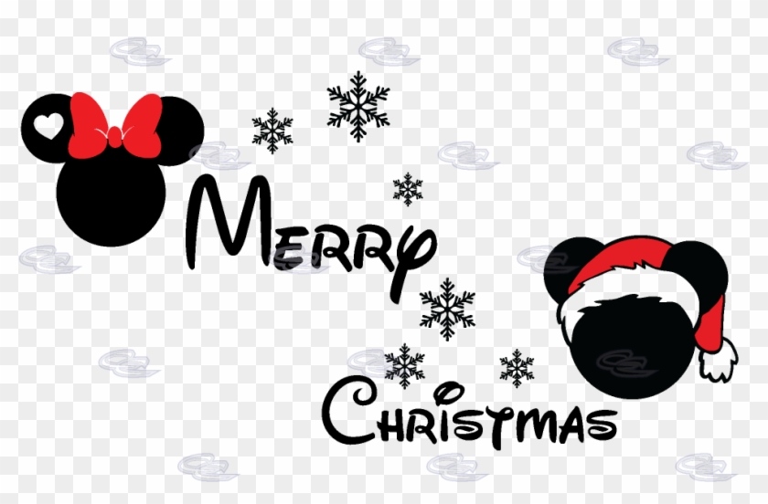 Disney Christmas Png Mickey Head Christmas Olivero - Mickey And Minnie Merry Christmas Clipart #275063