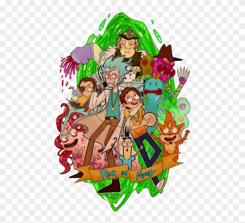 Resultado De Imagen De Rick Y Morty Fan Art - Drawing Rick And Morty Characters Clipart