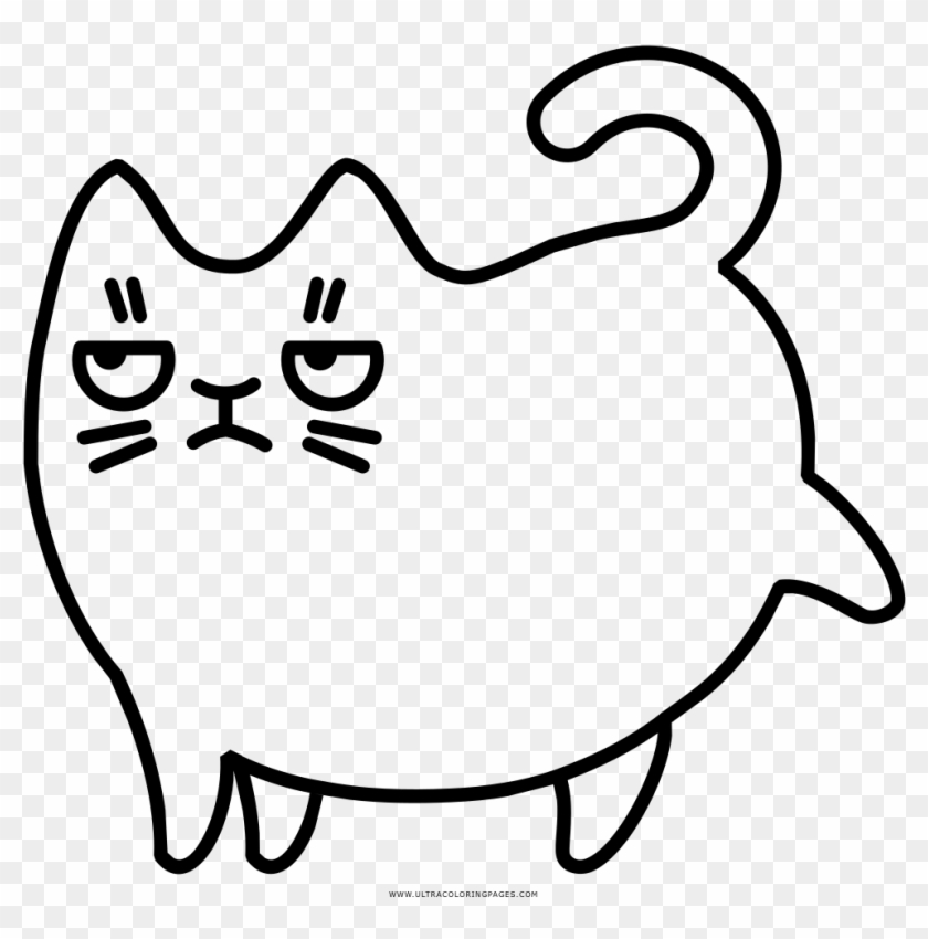 Grumpy Cat Coloring Page - Colouring Pages Of Grumpy Cat Clipart