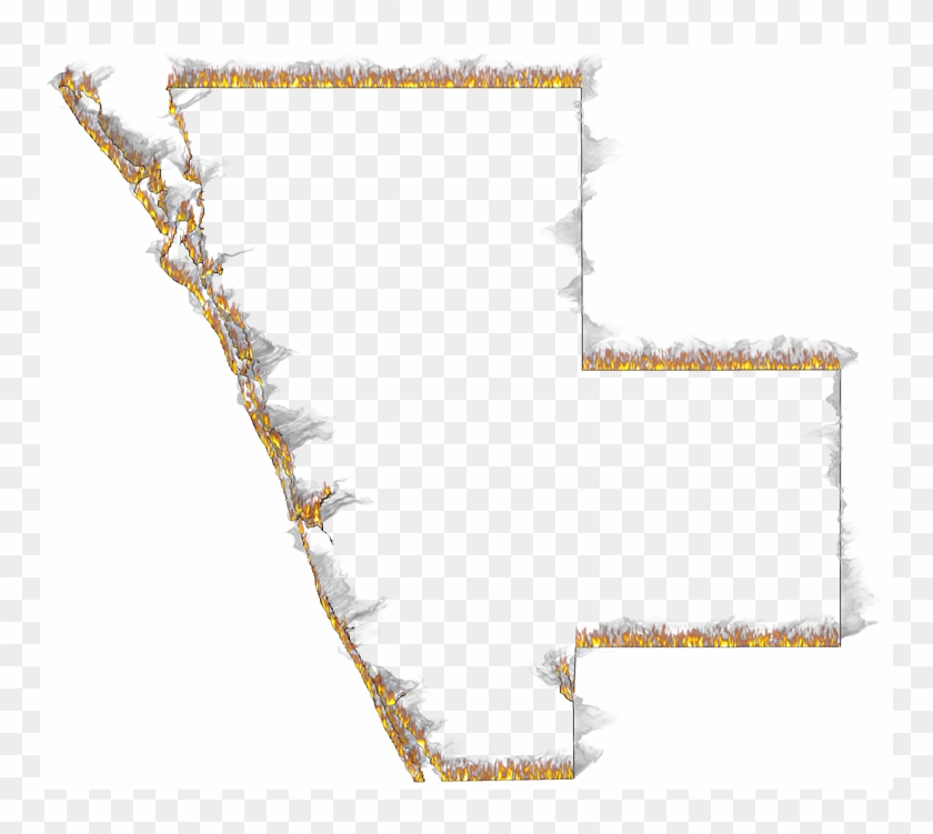 A Flame And Smoke Outline Map Of Sarasota - Art Clipart