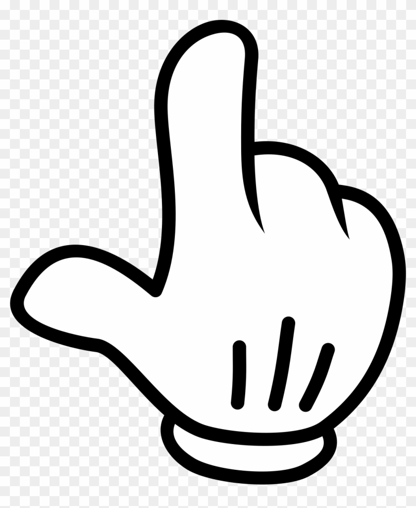 Clipart Hand Mickey Mouse Photo - Mickey Mouse Finger Pointing - Png Download