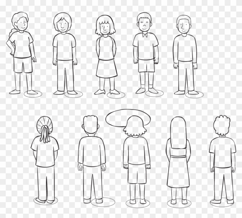 Don't Touch Me - People Standing In 2 Lines Clipart #275807