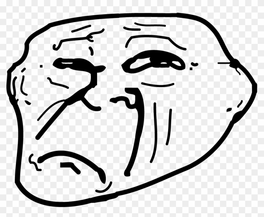 Disappointed Troll Rage Face - Sad Troll Face Clipart