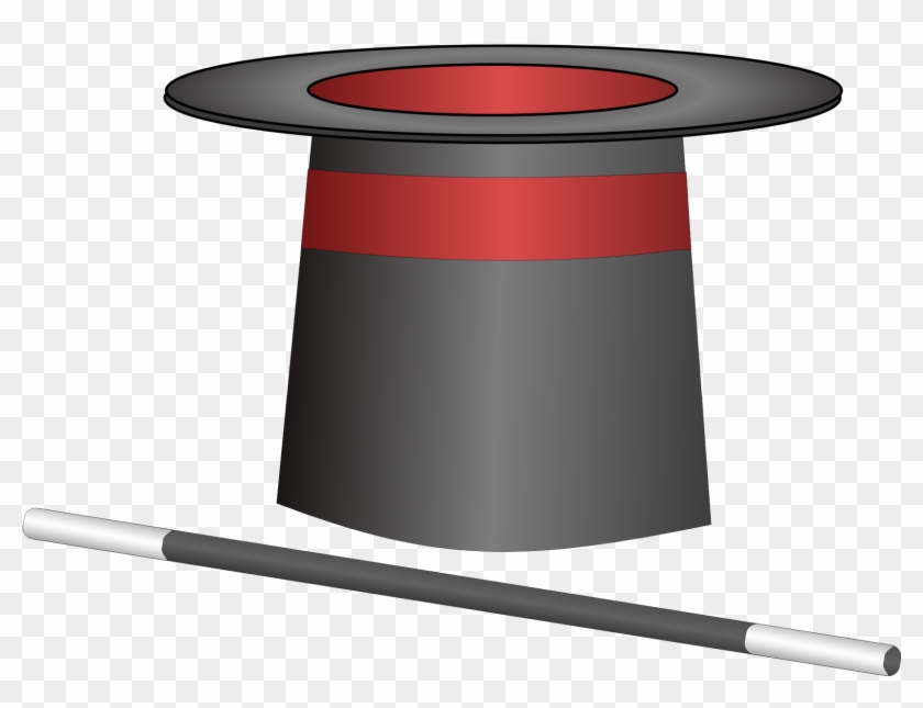 Magician Hat With Wand Png Image - Transparent Background Magician Hat Clipart