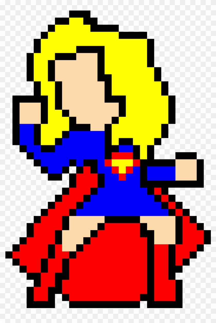 Supergirl - Pixel Art Koro Sensei Clipart