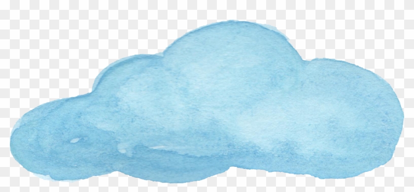 Free Download - Blue Watercolor Clouds Png Clipart