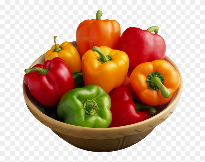 Peppers In The Bowl - Bell Peppers Transparent Background Clipart #277169