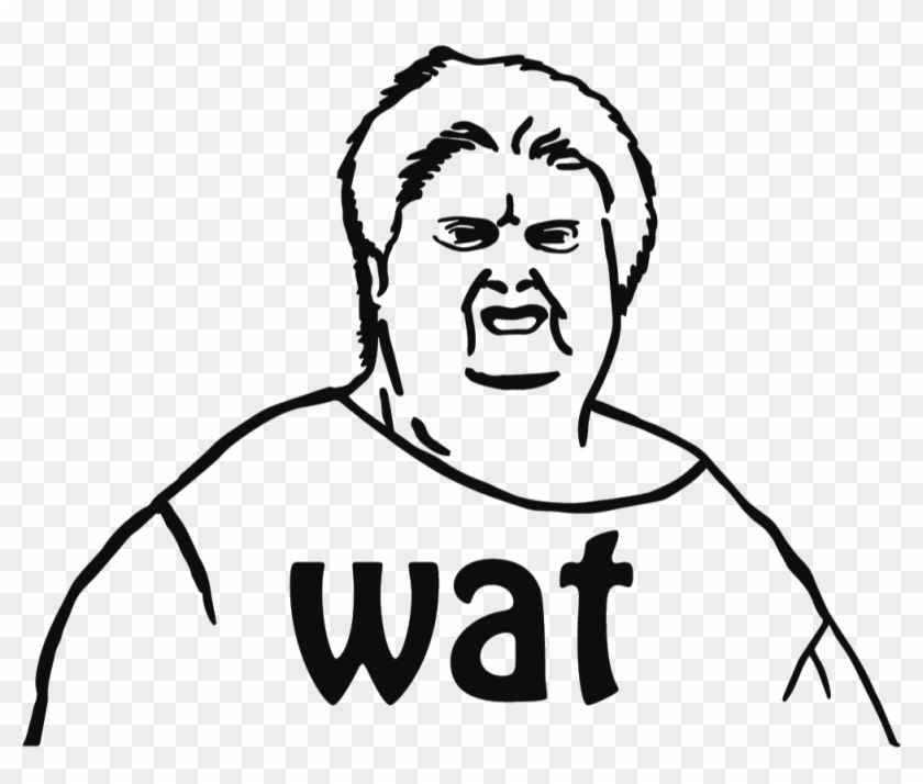 Ugly Meme Face Drawing , Png Download - Wat Meme Transparent Clipart