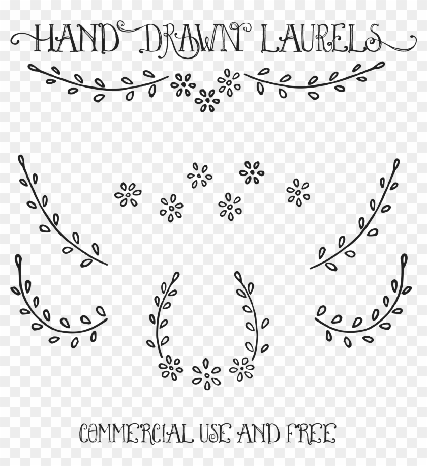Hand Drawn Laurel Png - Laurel Clip Art Free Transparent Png