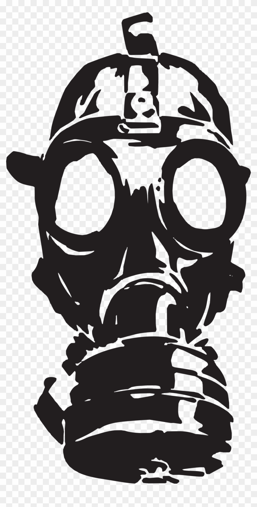 Gas Mask Clipart Spray Paint Stencil - Gas Mask Clip Art - Png Download #277613