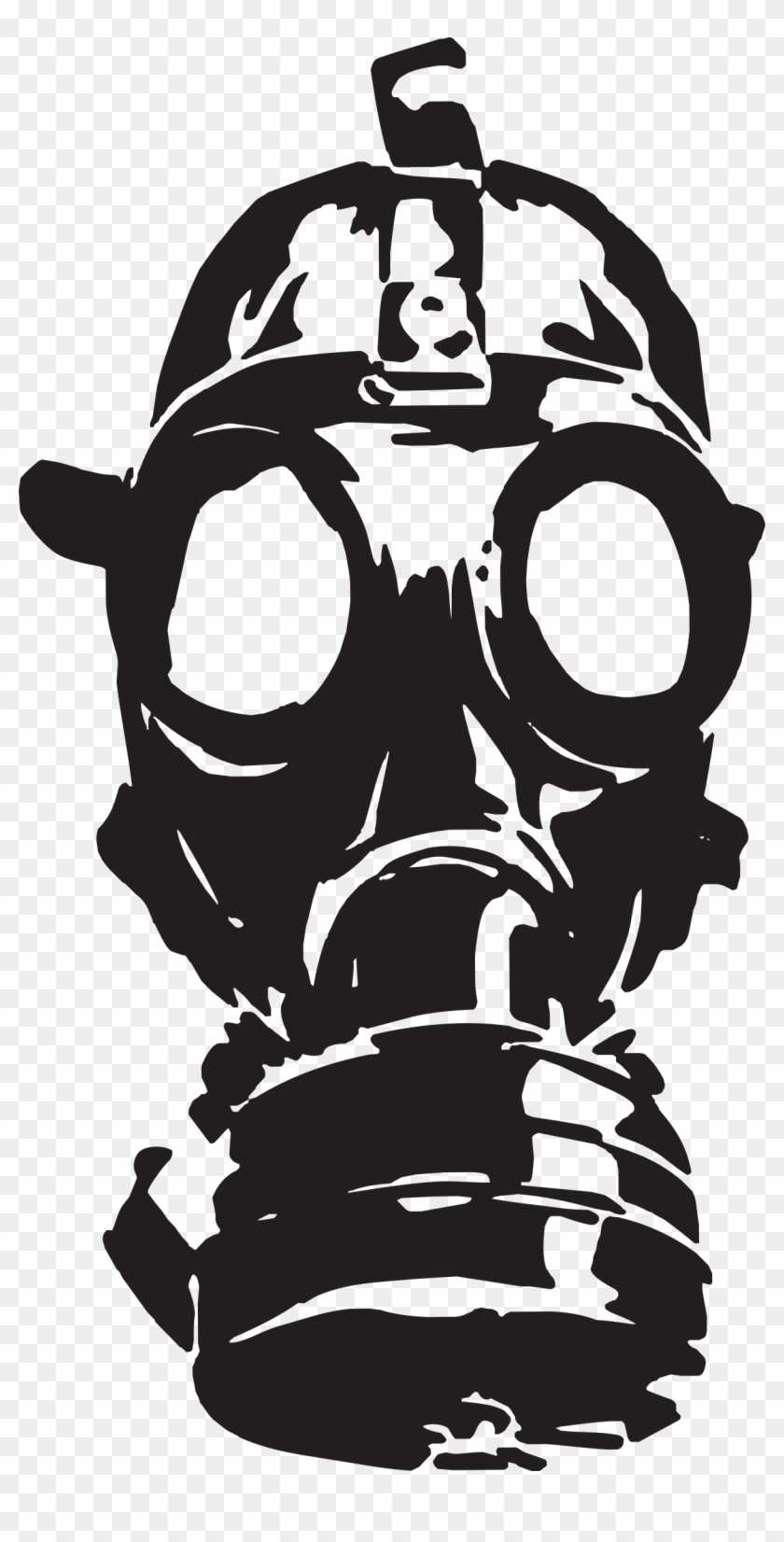Gas Mask Clipart Spray Paint Stencil - Gas Mask Clip Art - Png Download
