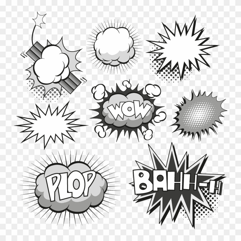 Comics Royalty Free Cartoon And Patterns Painted - Patlama Efekti Çizimi Clipart #277755