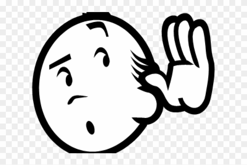 Clipart Ear Empathic Listening - Listening Ears Clipart Black And White - Png Download