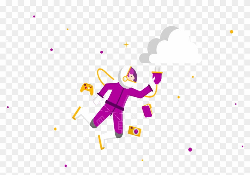 Migrate To The Cloud - Cartoon Clipart