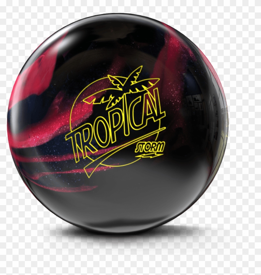 Black/cherry Tropical Png - Tropical Storm Bowling Ball Inside Clipart #278681