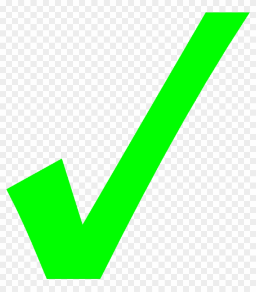 Check Mark Clip Art Free Vector 4vector Camping - Bright Green Check Mark - Png Download