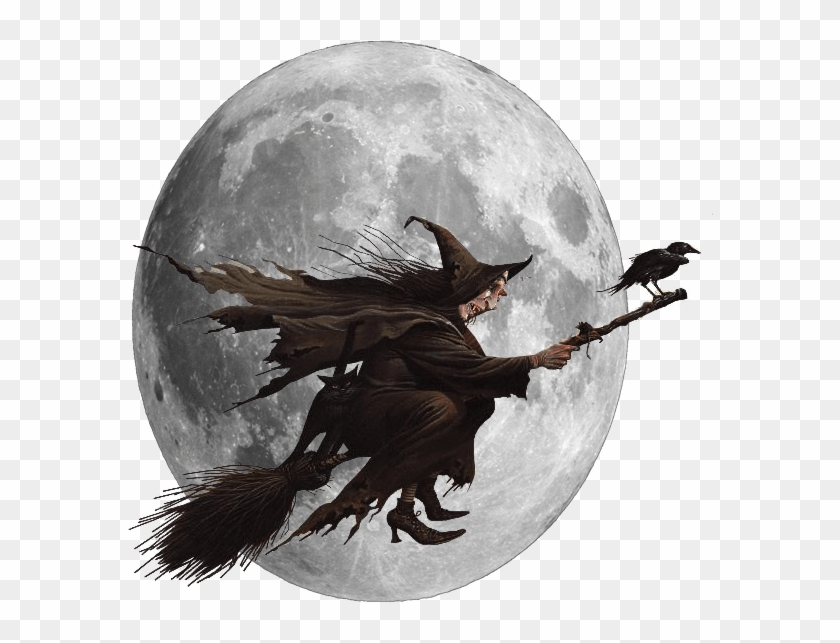 Scary Witch On Broom Clipart #278998