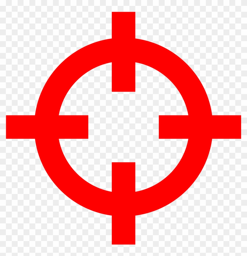 File - Crosshairs Red - Svg - Crosshairs Png Clipart