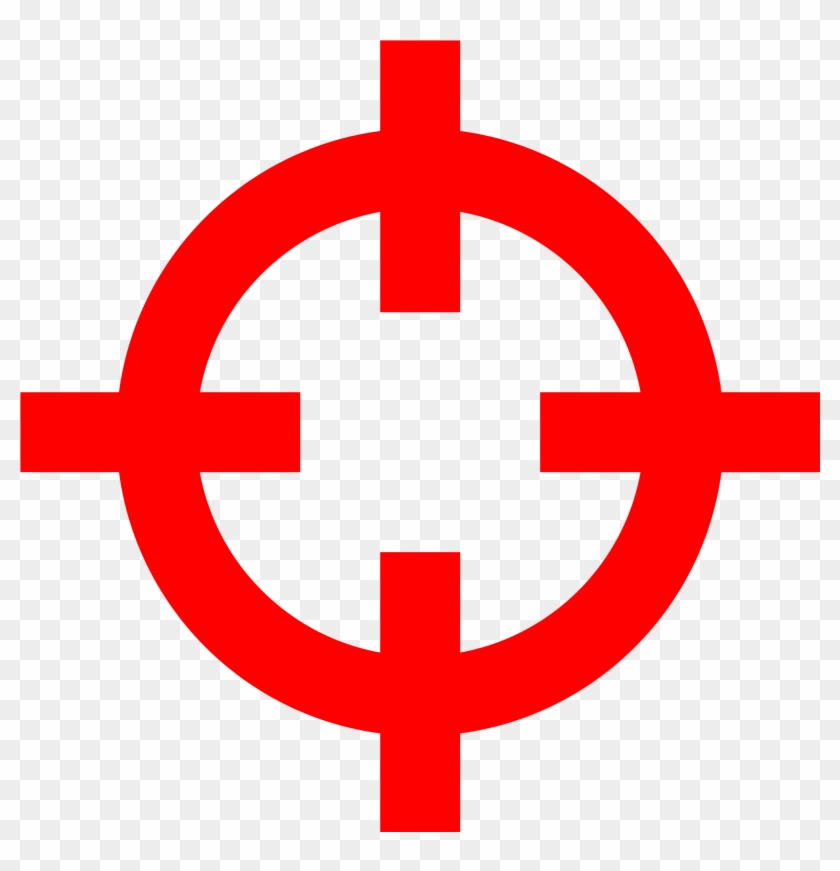 File - Crosshairs Red - Svg - Crosshairs Png Clipart #279052