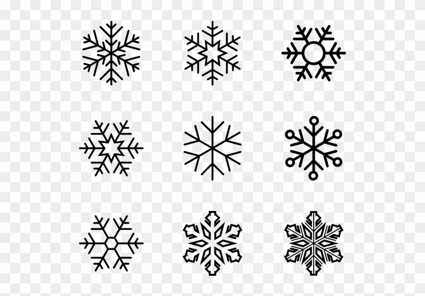 Snowflakes - Snowflake Icons Clipart