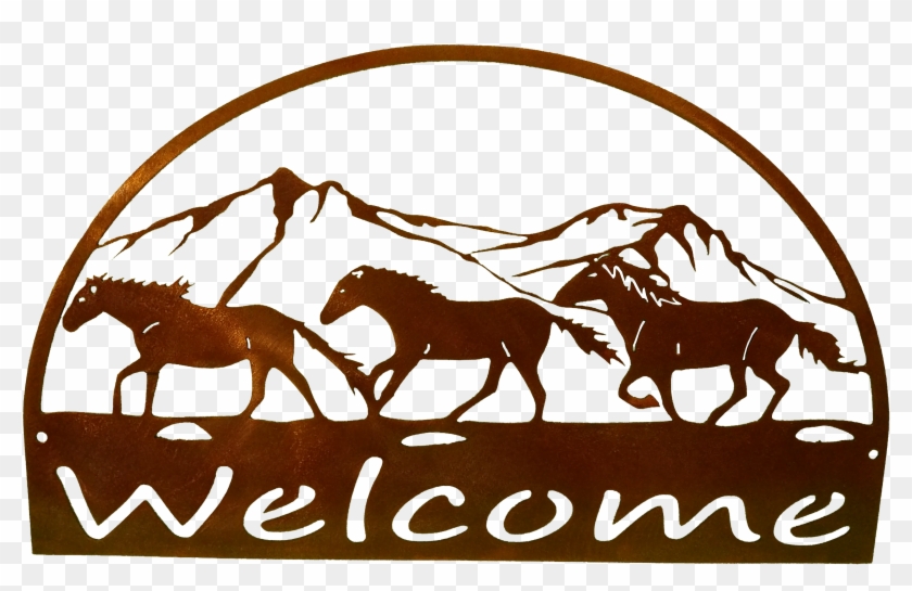 Half Circle Welcome - Silhouette Clipart