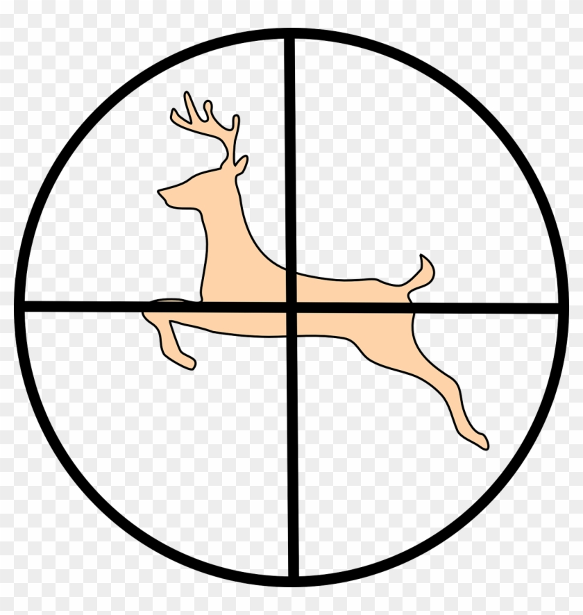 Crosshairs Png - Deer Hunting Clip Art Transparent Png #279282