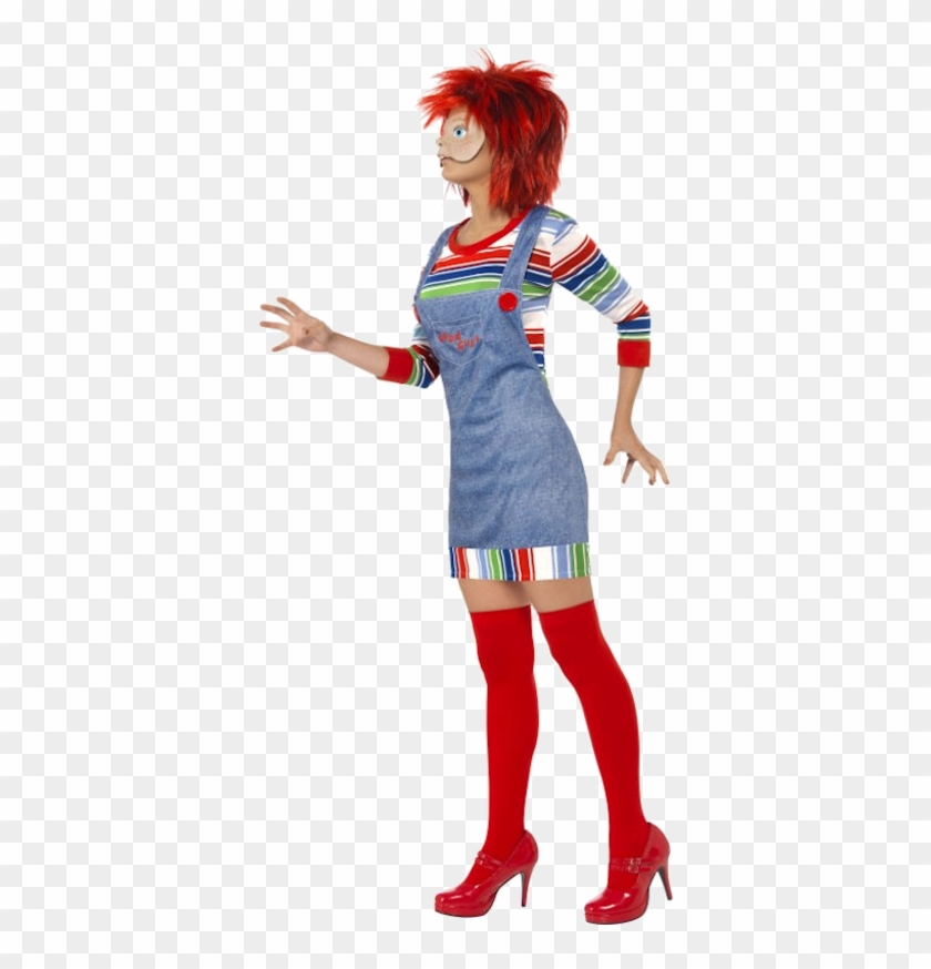 Licensed Miss Chucky Costume With Mask - Chucky Women's Costume Clipart