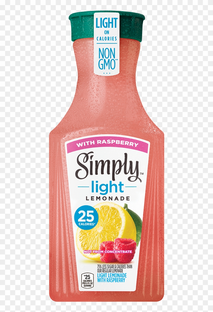 Simply Light Lemonade With Raspberry - Simply Light Pulp Free Orange Juice Clipart