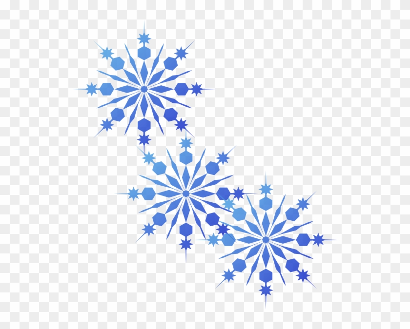 Png Royalty Free Snowflakes Blue Clip Art At Clker - Blue Snowflakes Clipart Transparent Png