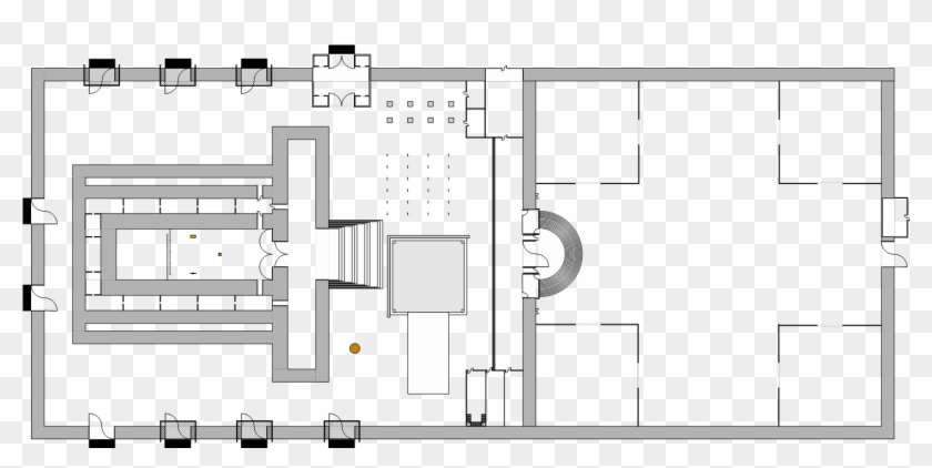 Temple Sketch2 - Diagram Of Bais Hamikdash Clipart #2700275