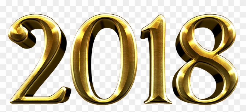 2018 Happy New Year Transparent Png - 2018 Gold Transparent Clipart