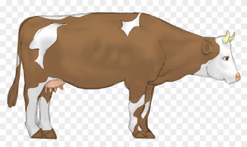 Yoga Clipart Cow - Dairy Cow - Png Download