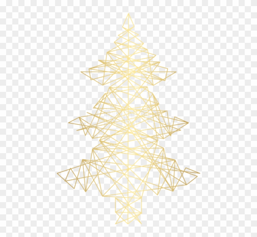 Free Png Gold Decorative Xmas Tree Png - Christmas Lights Clipart #2701356