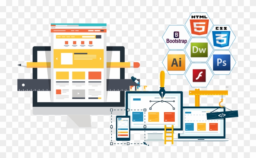 Website Desgin & Development - Creative Web Design Banner Clipart