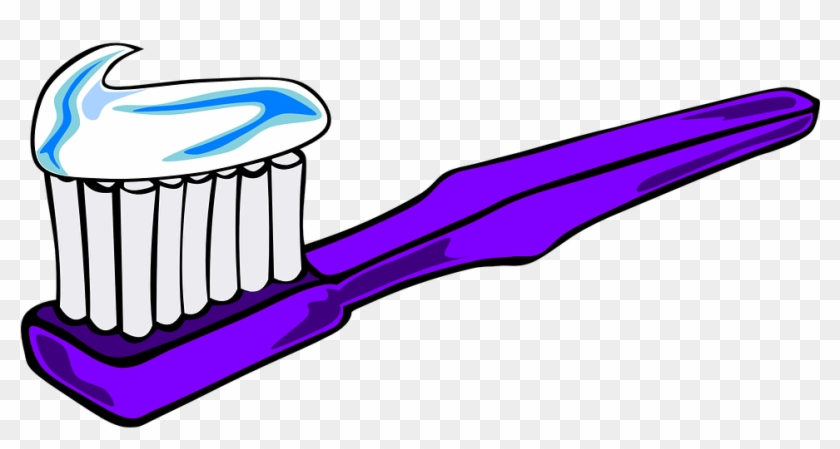 Brush Teeth Free Vector Graphic Brush Tooth Paste Dental - Brush Teeth Clip Art - Png Download #2701978