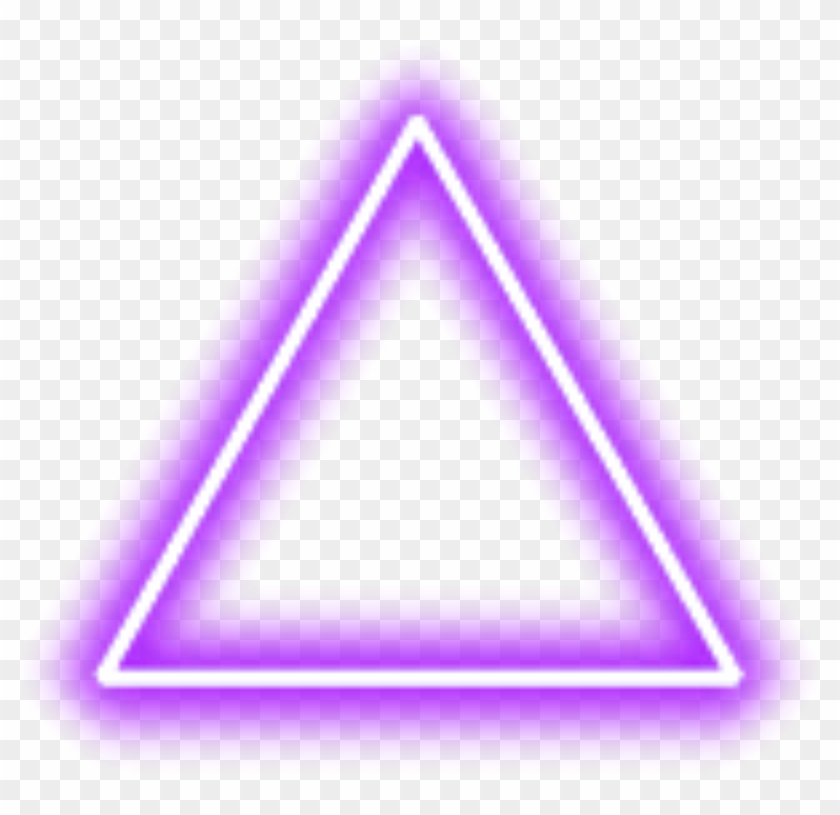 #purple ##neon #triangle #border #png #freetoedit - Lighting Triangle Png Clipart #2701982