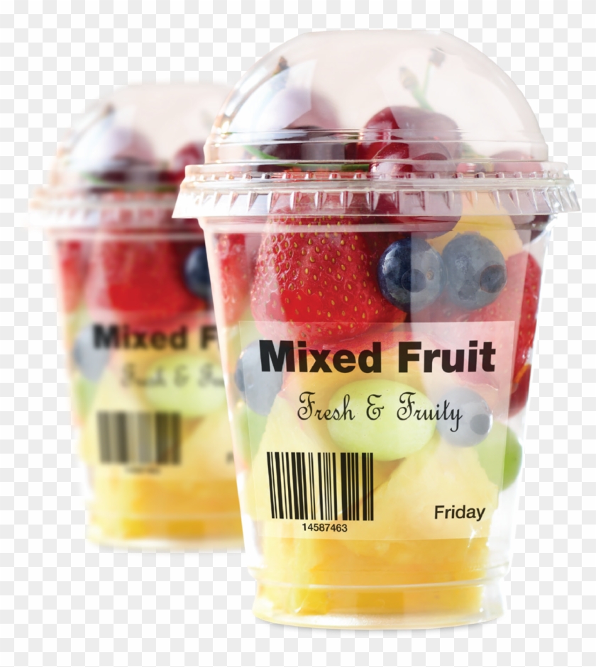 Mixed Fruit Label - Vasos Con Fruta Para Vender Clipart #2702944