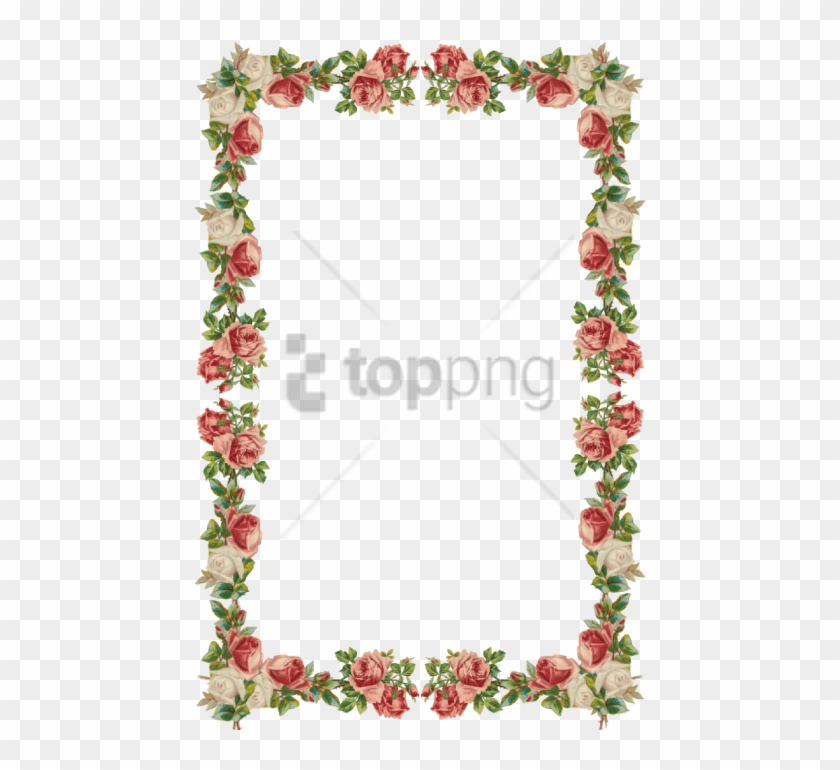 Free Png Transparent Flowers Border Png Image With - Flower Border Clipart