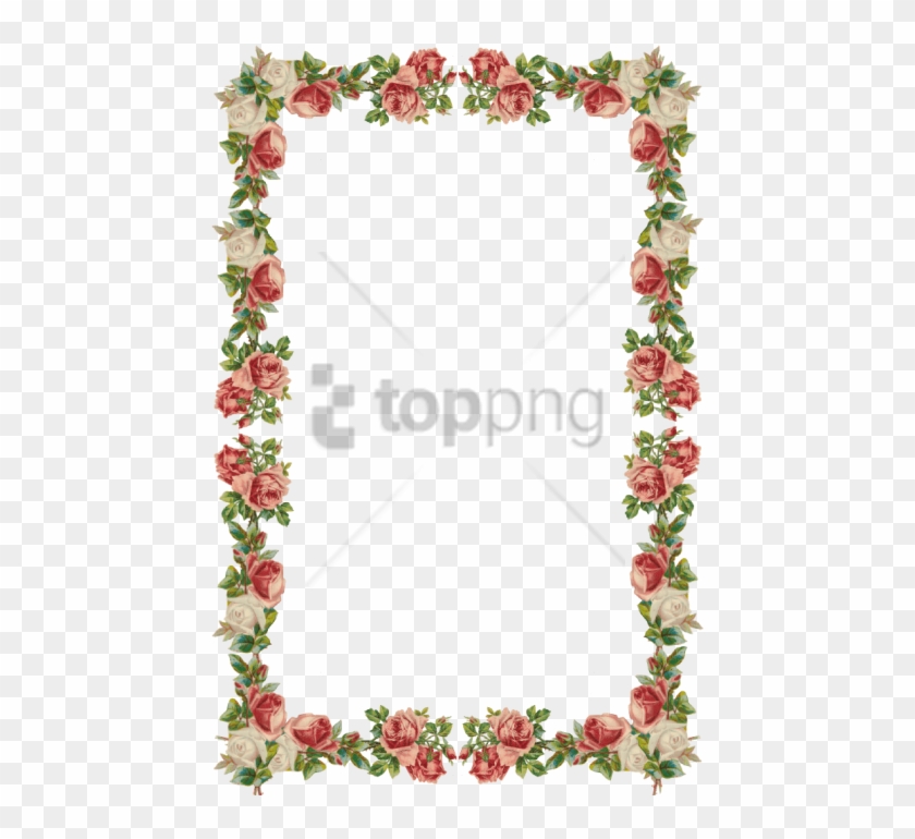 Free Png Transparent Flowers Border Png Image With - Flower Border Clipart #2703123