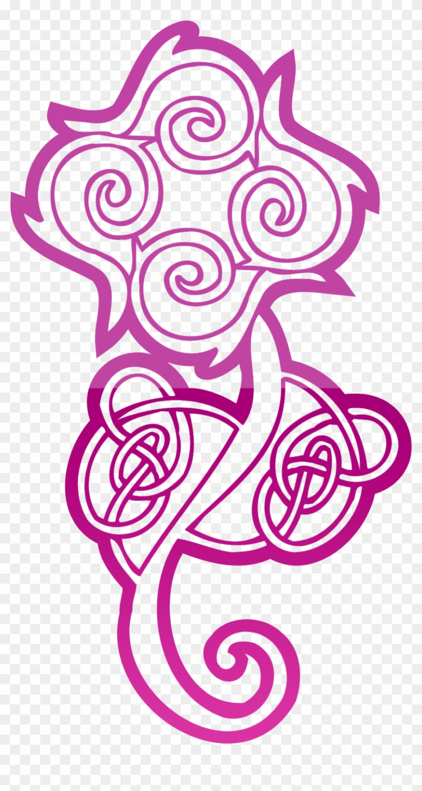 Celtic Ornament Vector Free Spiral Flower - Celtic Rose Designs Clipart #2703353