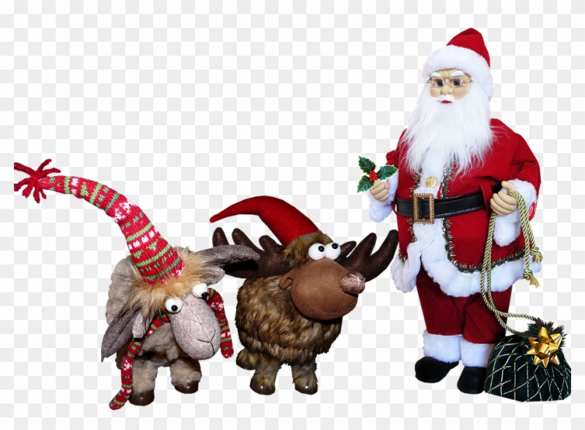 Santa, Reindeer, Christmas, Decoration - Xmas Images Free Clipart