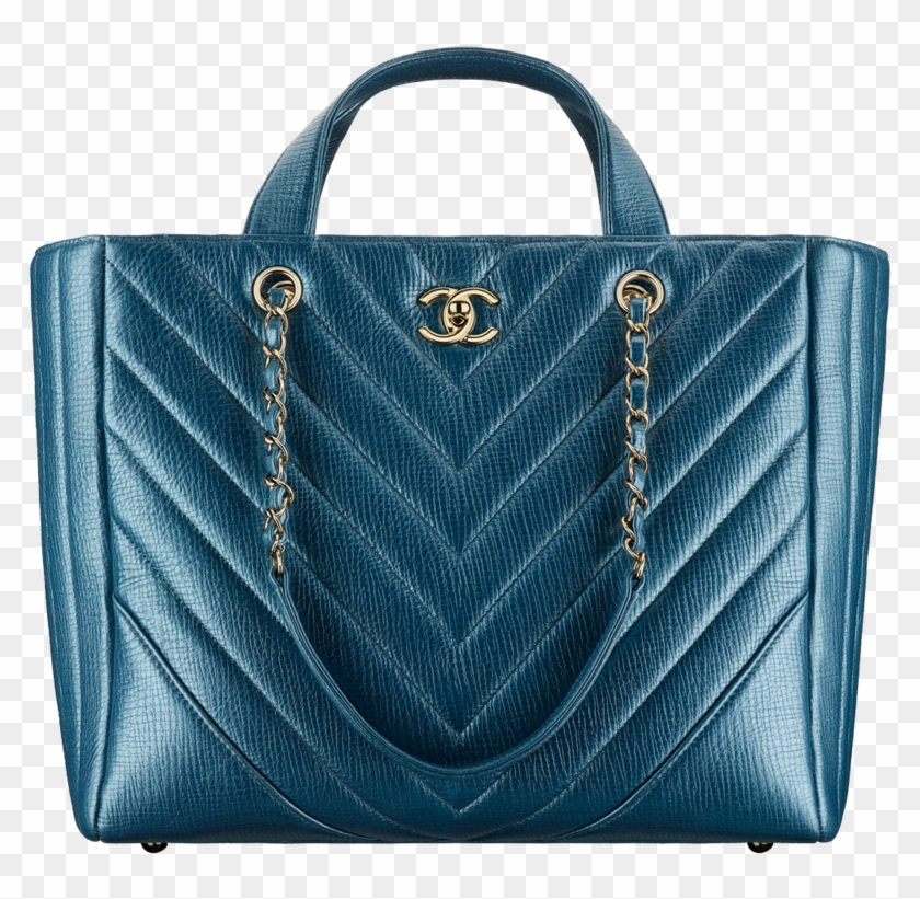 Large Shopping Bag, Metallic Calfskin & Gold Tone Metal - Chanel Chevron Statement Shopping Bag Clipart #2704272