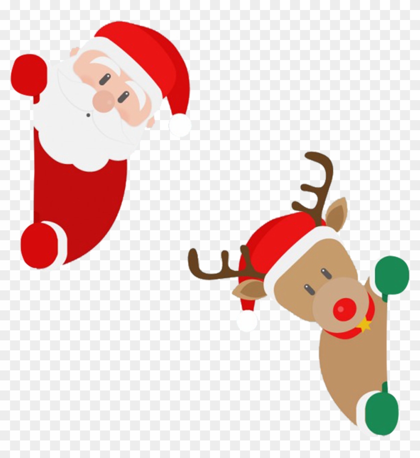 Santa Claus's Reindeer Christmas Santa Claus's Reindeer - Christmas Cartoon Png Clipart