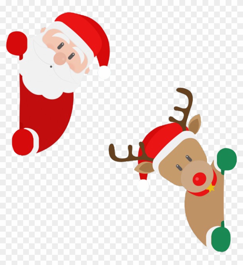 Santa Claus's Reindeer Christmas Santa Claus's Reindeer - Christmas Cartoon Png Clipart #2705504