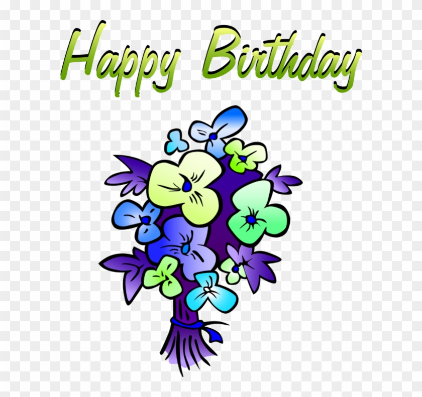 Flower Birthday Cake Clipart - Birthday Flowers Png Hd Transparent Png