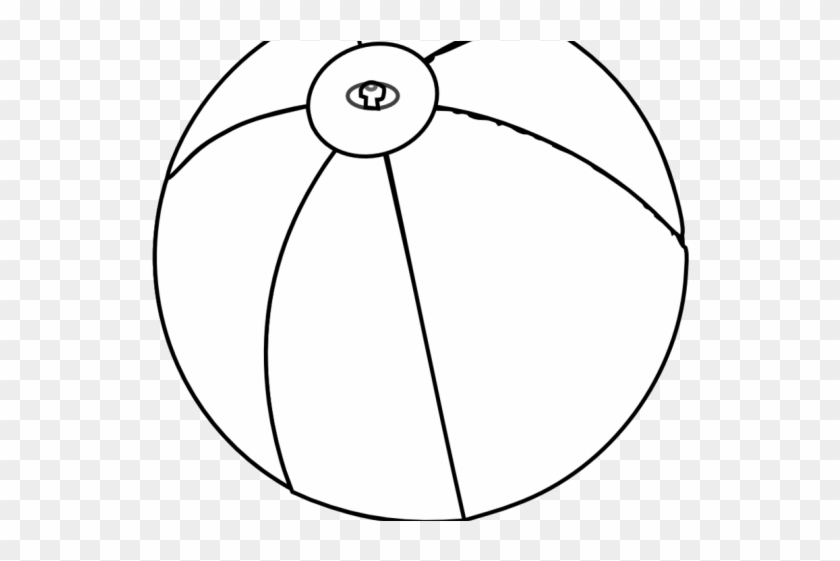 Beach Ball Clipart Line Art - Clip Art - Png Download #2705896