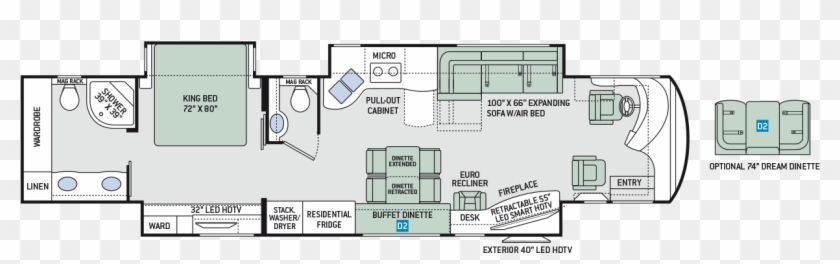 Floor Plan Recliner Png - Class A Diesel Floor Plans Clipart