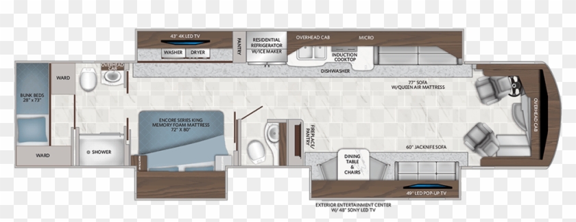 Floorplan 42b - 2019 American Rv Clipart