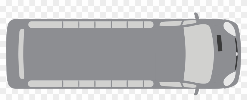 View,vehicle,gray,grey - Bus Top View Png Clipart